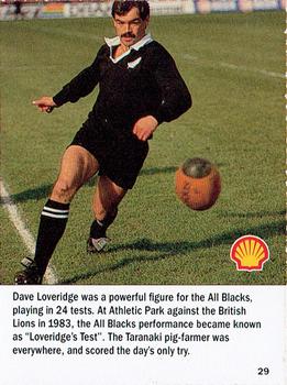 1992 Shell Rugby Greats #29 Dave Loveridge Front